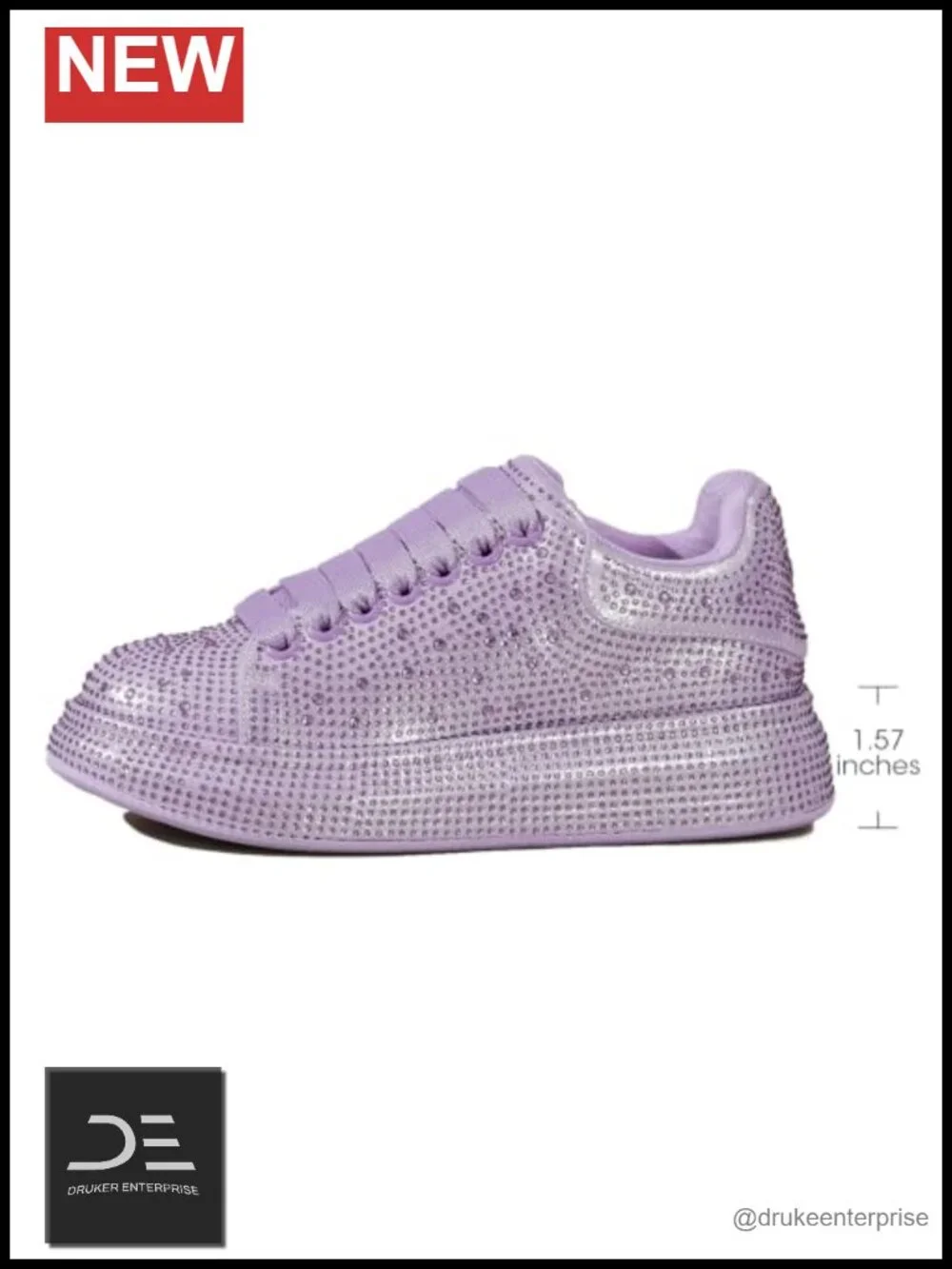 Rhinestone Platform Sneakers Sparkly Wedding Tennis Shoes Comfort Walking Party